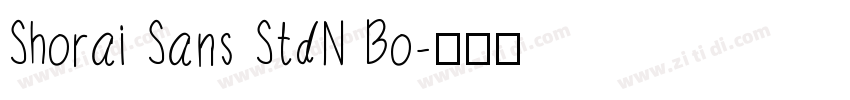 Shorai Sans StdN Bo字体转换